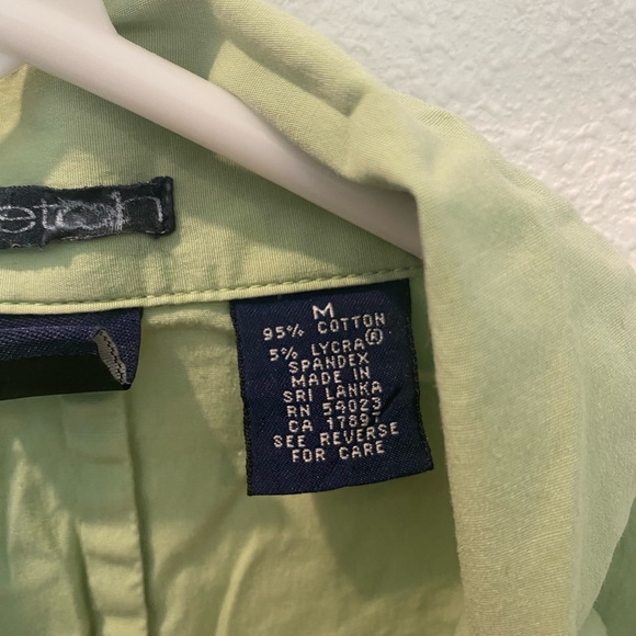 Gap Stretch Career Wear Button Down Blouse Top Woman’s Size XL Blue - Picture 3 of 3